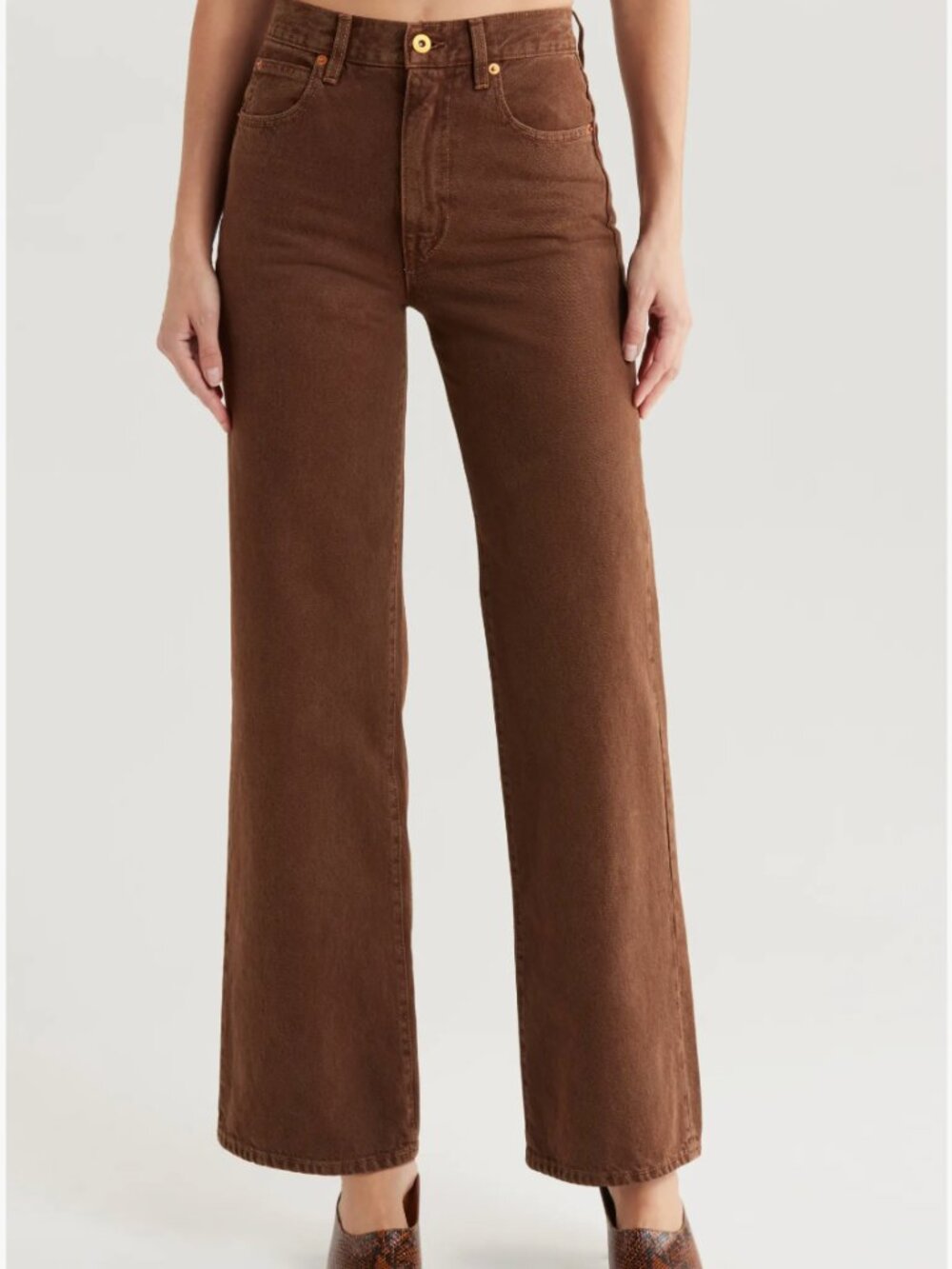 SLVRLAKE Grace High Waist Wide Leg Jeans in Northern Cedar 26